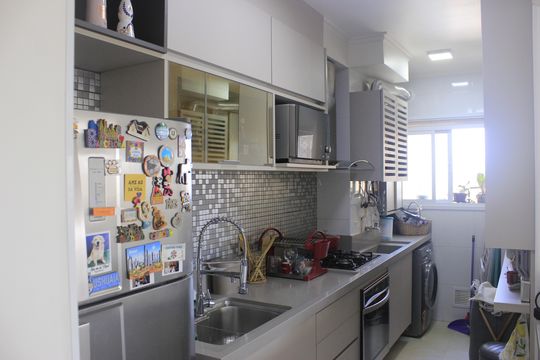 Cozinha de apartamento à venda com 2 quartos, 86m² em Jardim Flor da Montanha, Guarulhos