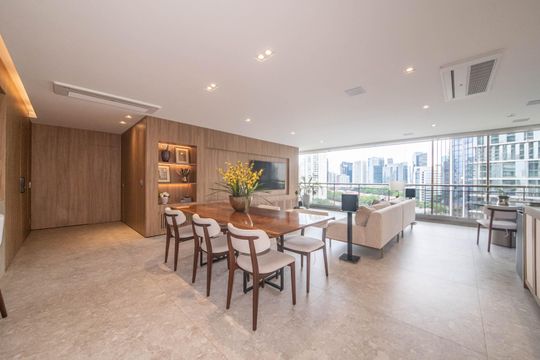 Sala de apartamento à venda com 3 quartos, 197m² em Jardim das Acacias, São Paulo