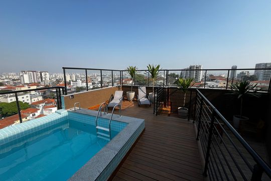 Área comum - Piscina de apartamento à venda com 1 quarto, 27m² em Jardim São Paulo, São Paulo
