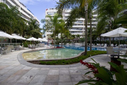 Área comum - Piscina de apartamento à venda com 3 quartos, 124m² em Recreio dos Bandeirantes, Rio de Janeiro