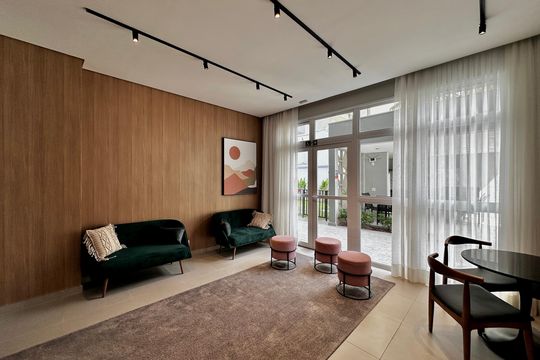 Área comum  de apartamento à venda com 1 quarto, 26m² em Campo Belo, São Paulo