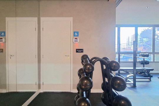 Área comum - Academia de kitnet/studio para alugar com 1 quarto, 21m² em Pompeia, São Paulo