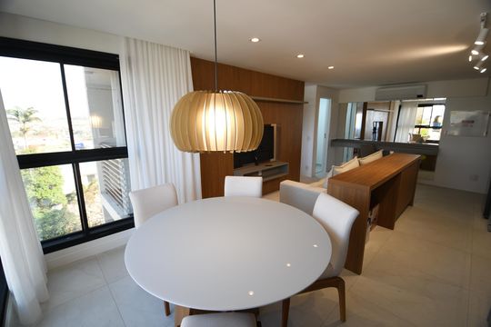 Cozinha de apartamento à venda com 1 quarto, 50m² em Nova Campinas, Campinas