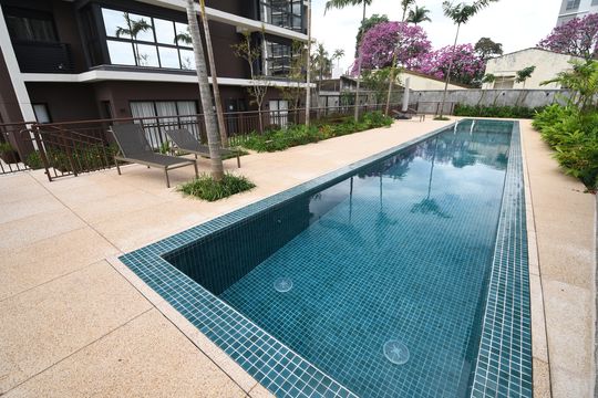Área comum - Piscina de apartamento à venda com 1 quarto, 50m² em Nova Campinas, Campinas