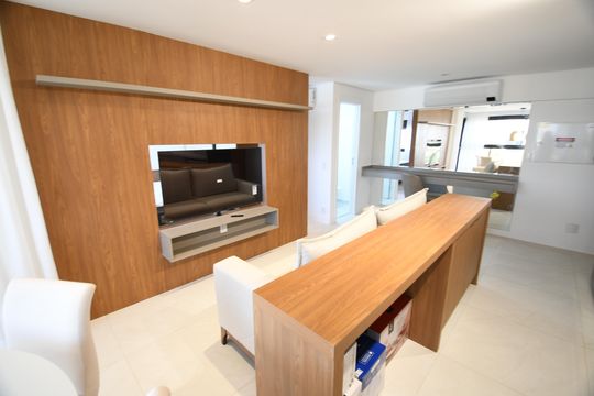Sala de apartamento à venda com 1 quarto, 50m² em Nova Campinas, Campinas