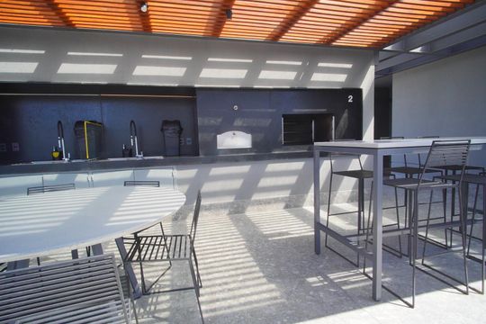 Área Comum - Quiosques de kitnet/studio para alugar com 1 quarto, 24m² em Auxiliadora, Porto Alegre