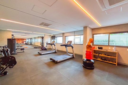 Área comum - Academia de kitnet/studio para alugar com 1 quarto, 25m² em Pinheiros, São Paulo