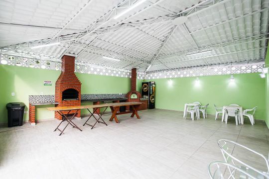 Área comum - Churrasqueira de casa de condomínio à venda com 3 quartos, 150m² em Vila Metalúrgica, Santo André