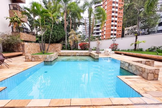 Área comum - Piscina de apartamento para alugar com 3 quartos, 205m² em Vila Andrade, São Paulo