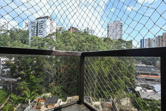 Varanda da Suíte 1 de apartamento para alugar com 3 quartos, 205m² em Vila Andrade, São Paulo