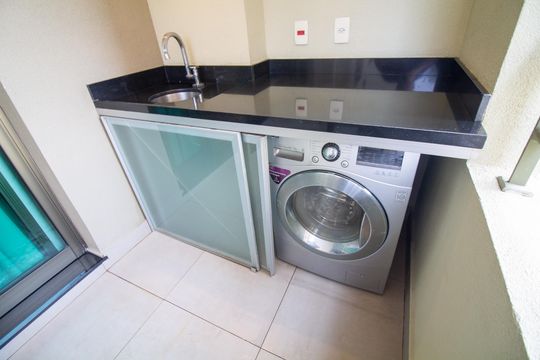 Área de Serviço de apartamento para alugar com 1 quarto, 42m² em Brooklin, São Paulo
