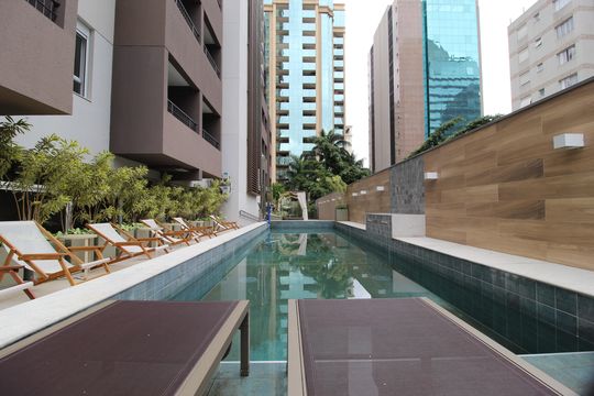 Área Comum - Piscina de kitnet/studio à venda com 1 quarto, 30m² em Vila Olímpia, São Paulo