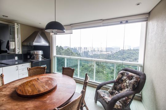 Varanda gourmet de apartamento para alugar com 3 quartos, 156m² em Tamboré, Santana de Parnaíba