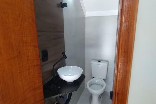 Banheiro da Cobertura de casa à venda com 2 quartos, 80m² em Parque das Nações, Santo André