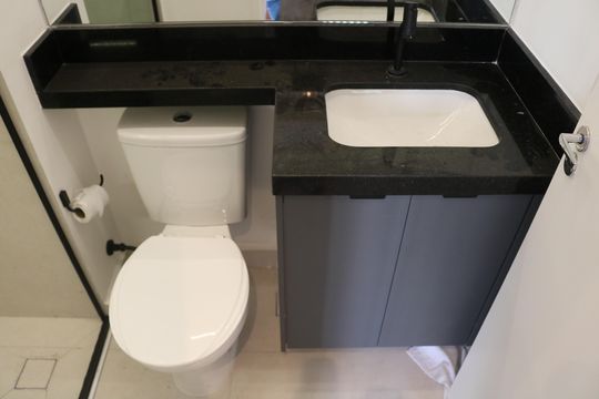 Banheiro Social de apartamento para alugar com 1 quarto, 38m² em Barra Funda, São Paulo