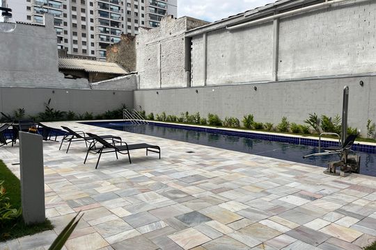 Área comum - Piscina de apartamento para alugar com 1 quarto, 38m² em Barra Funda, São Paulo
