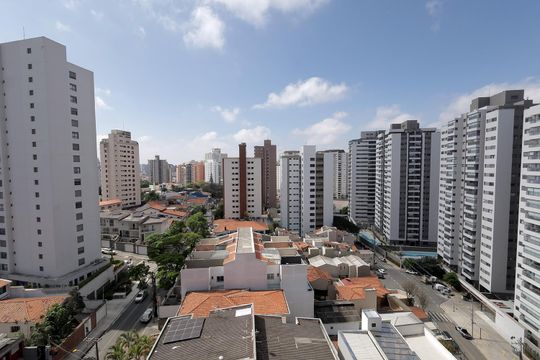 Vista Sacada Sala de apartamento para alugar com 3 quartos, 180m² em Vila Gilda, Santo André