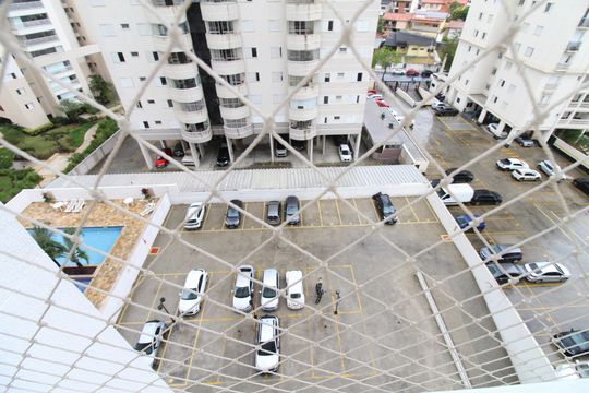 Vista da Sacada da Sala de apartamento para alugar com 1 quarto, 58m² em Jardim das Colinas, São José dos Campos