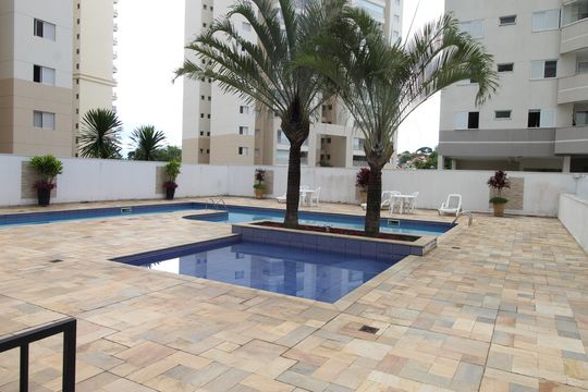 Área comum - Piscina de apartamento para alugar com 1 quarto, 58m² em Jardim das Colinas, São José dos Campos
