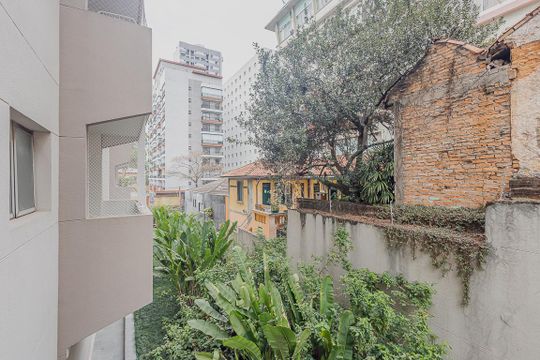 Vista da Varanda de apartamento à venda com 1 quarto, 55m² em Pinheiros, São Paulo
