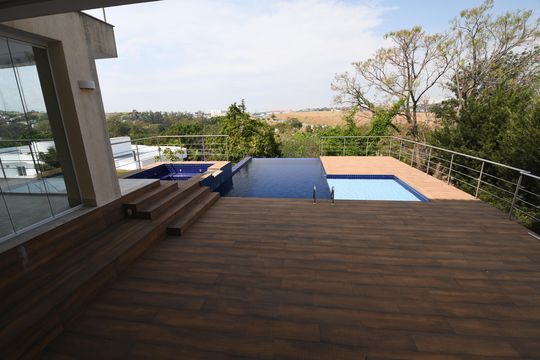Piscina de casa de condomínio à venda com 5 quartos, 620m² em Loteamento Alphaville Campinas, Campinas