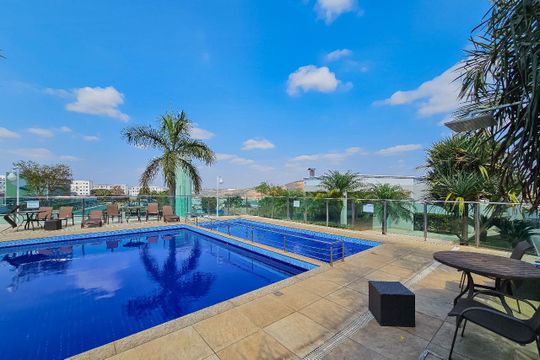 Área comum - Piscina de apartamento à venda com 2 quartos, 42m² em Chacaras Reunidas Santa Terezinha, Contagem