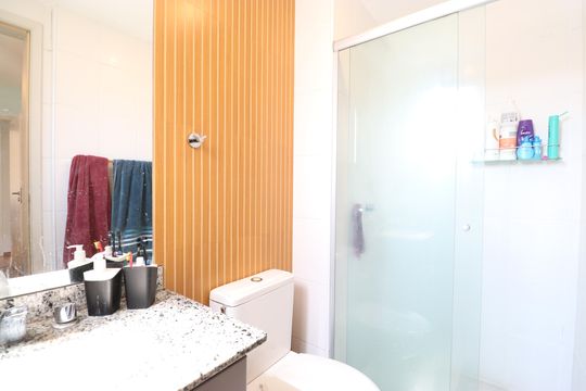 Banheiro da Suíte de apartamento à venda com 3 quartos, 75m² em Perdizes, São Paulo