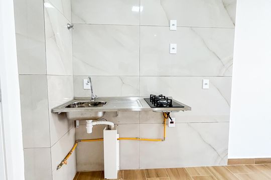 Sala/Cozinha de apartamento para alugar com 2 quartos, 37m² em Jardim São Luís, São Paulo
