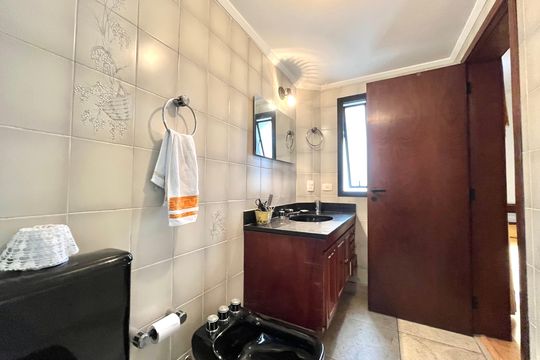Banheiro da Suíte 2 de apartamento à venda com 4 quartos, 216m² em Vila Mascote, São Paulo