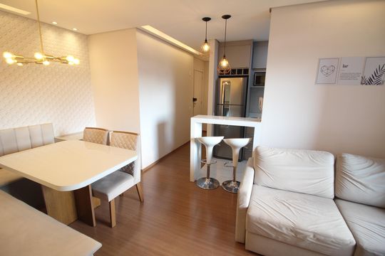 Sala de apartamento para alugar com 2 quartos, 55m² em Jardim Riacho das Pedras, Contagem