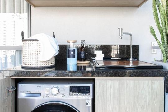 Área de Serviço de kitnet/studio para alugar com 1 quarto, 47m² em Pompeia, São Paulo