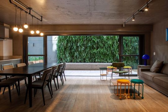 Área comum de kitnet/studio para alugar com 1 quarto, 47m² em Pompeia, São Paulo