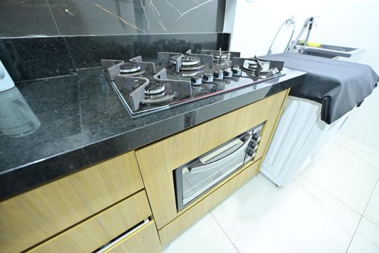 Cozinha de apartamento para alugar com 2 quartos, 59m² em Jardim América, Goiânia