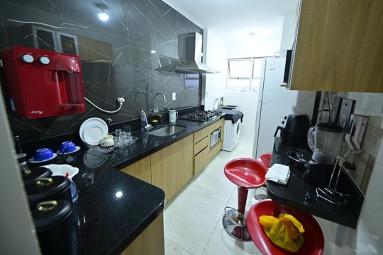 Cozinha de apartamento para alugar com 2 quartos, 59m² em Jardim América, Goiânia