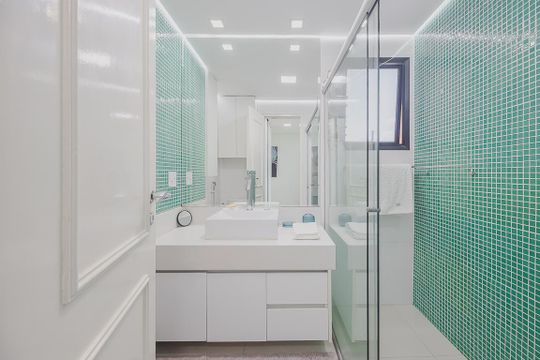 Banheiro de apartamento para alugar com 1 quarto, 38m² em Jardim Paulistano, São Paulo