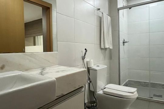 Banheiro da Suíte 1 de apartamento à venda com 2 quartos, 77m² em Coracao de Jesus, Belo Horizonte