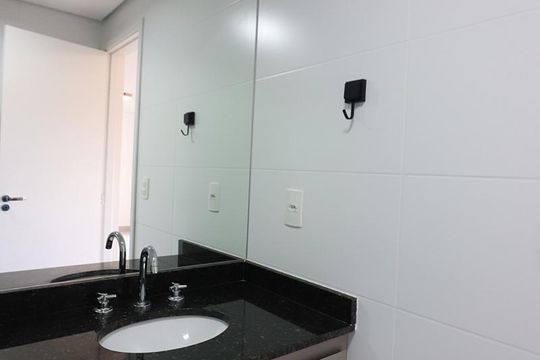 Banheiro Social de kitnet/studio para alugar com 1 quarto, 40m² em Centro, São Bernardo do Campo
