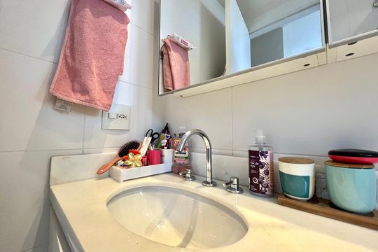 Banheiro da Suíte de apartamento à venda com 2 quartos, 95m² em Mirandópolis, São Paulo