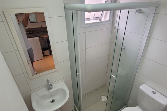 Banheiro de apartamento à venda com 1 quarto, 19m² em Bela Vista, São Paulo