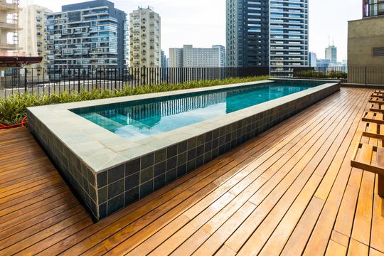 Área comum - Piscina de kitnet/studio para alugar com 1 quarto, 35m² em Sumarezinho, São Paulo