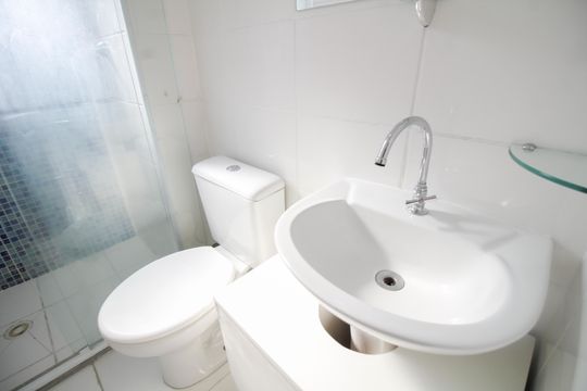 Banheiro Social de apartamento para alugar com 2 quartos, 43m² em Belenzinho, São Paulo