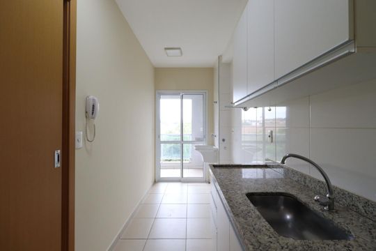 Cozinha e Área de Serviço de apartamento para alugar com 2 quartos, 56m² em Jardim Palma Travassos, Ribeirão Preto
