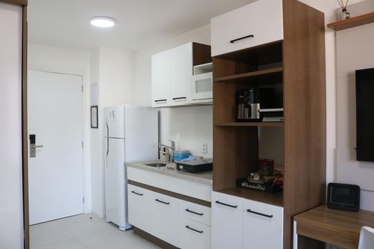 Cozinha de kitnet/studio à venda com 1 quarto, 25m² em Perdizes, São Paulo
