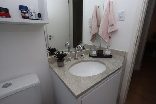 Banheiro Social de apartamento à venda com 3 quartos, 81m² em Vila Prudente, São Paulo