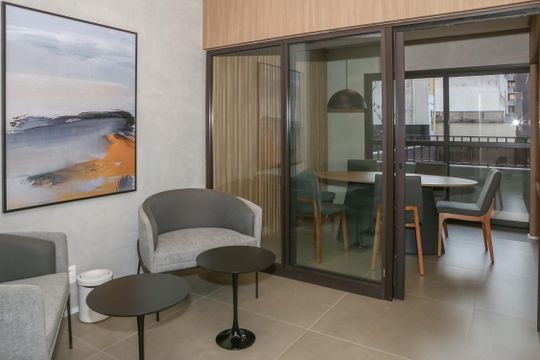 Área comum - Sala Multiplo de kitnet/studio para alugar com 1 quarto, 28m² em Perdizes, São Paulo