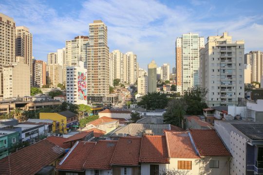 Sacada Vista de kitnet/studio para alugar com 1 quarto, 28m² em Perdizes, São Paulo