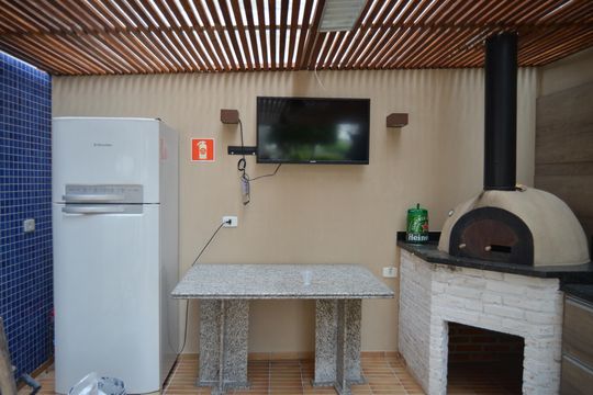 Área comum - Churrasqueira de apartamento à venda com 3 quartos, 122m² em Jardim, Santo André