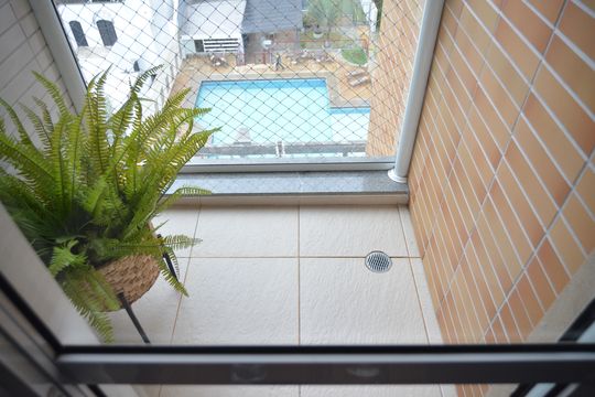 Sacada da Suíte 1 de apartamento à venda com 3 quartos, 122m² em Jardim, Santo André