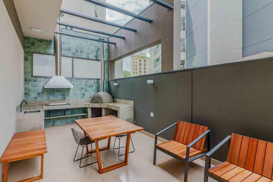 Área comum - Churrasqueira de kitnet/studio para alugar com 1 quarto, 22m² em Butantã, São Paulo