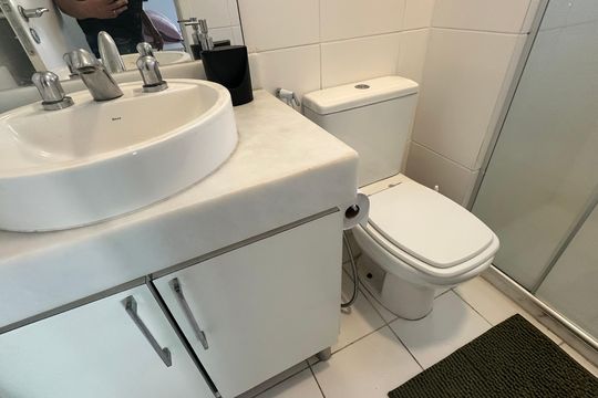 Banheiro da Suíte de apartamento à venda com 2 quartos, 78m² em Barra da Tijuca, Rio de Janeiro